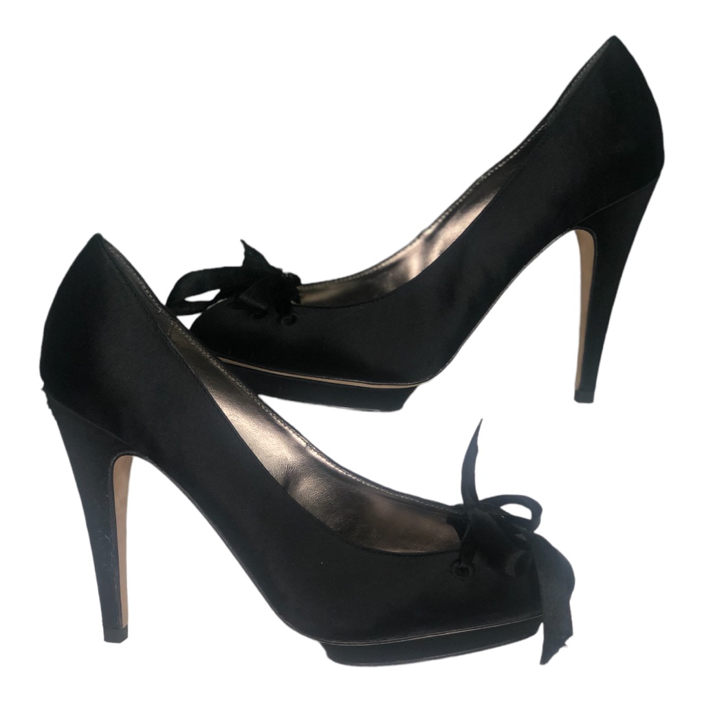 Bcbg Satin Corset Toe Platform Heels